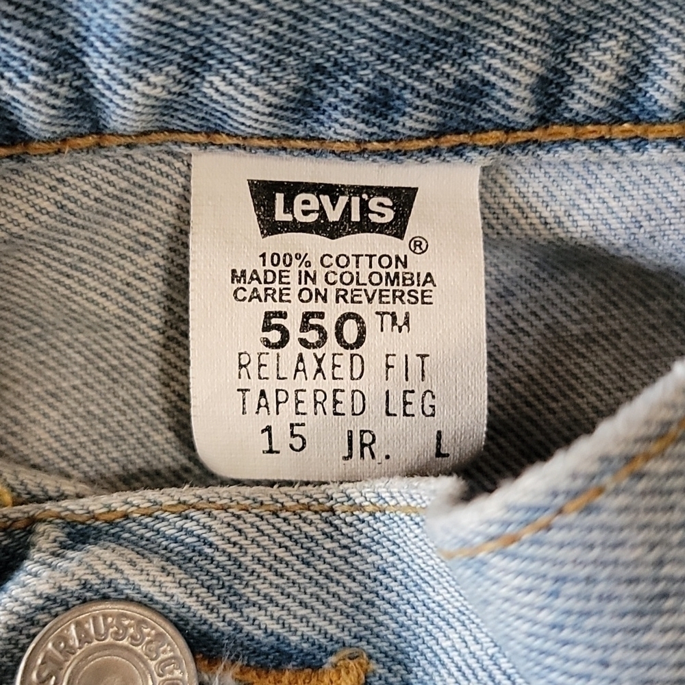 90s Vintage Levi's | 550 Relaxed Fit Tapered Leg Long Length Mom Jeans Size 15 - Picture 7 of 7
